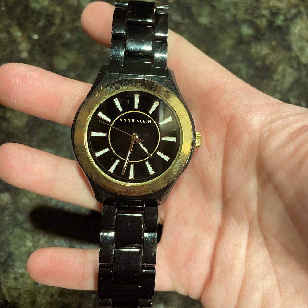 Black and Golf Anne Klein watch